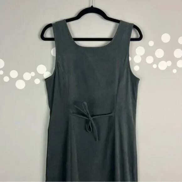 Vintage Jenna Lane New York Pinafore Dress Size S Midi Front Slit Buttons - Picture 6 of 7